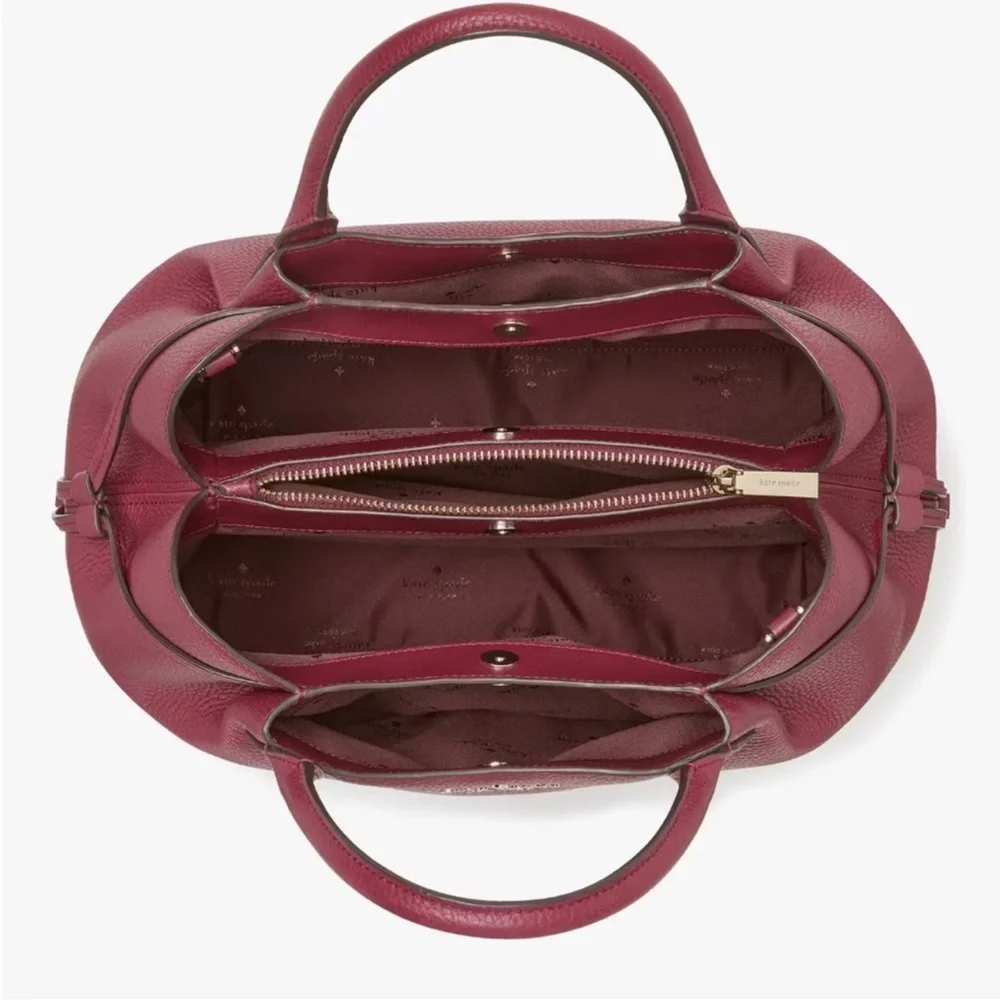 Kate Spade Small Dumpling Burgundy Satchel - Picture 8 of 15